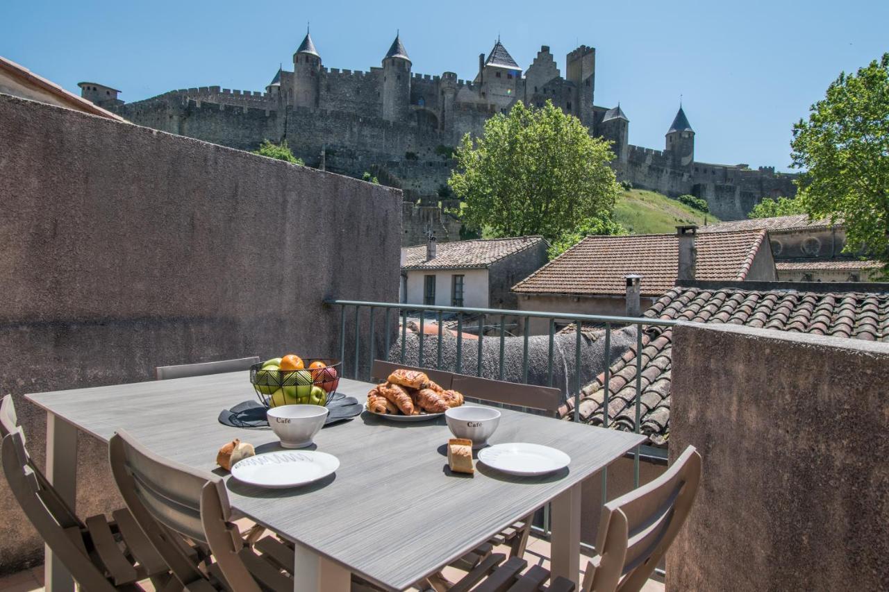 Апартаменти Le Saint Gimer, Terrasse Privee Avec Vue Cite Каркассонн Екстер'єр фото